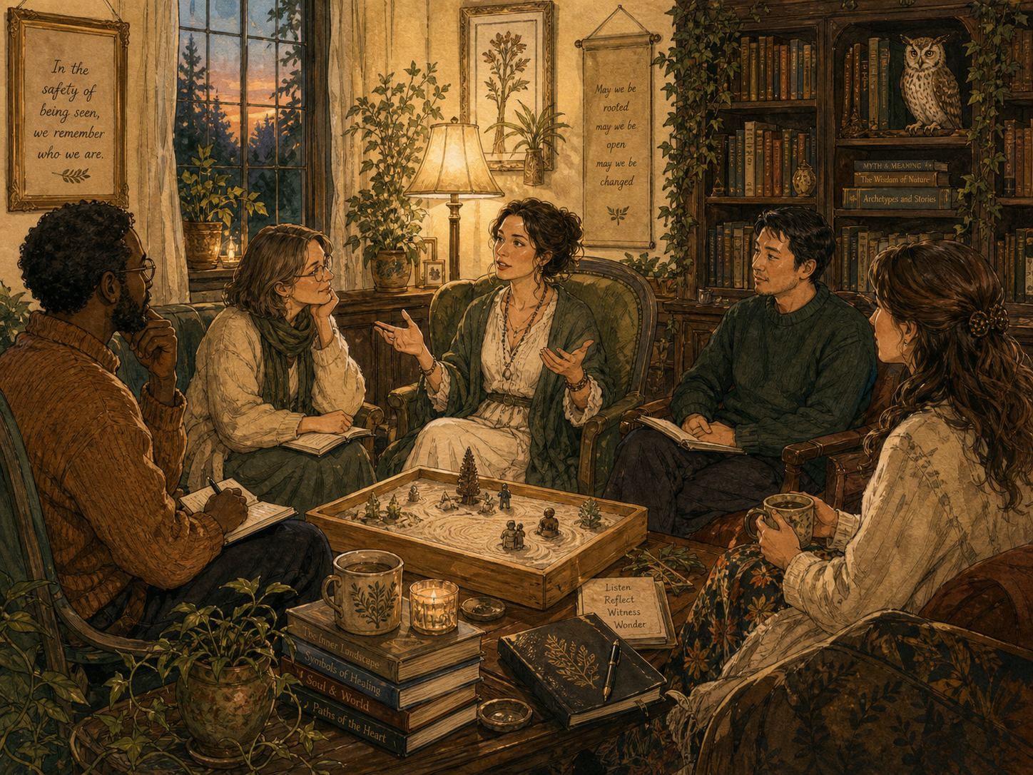A supervision circle in conversation